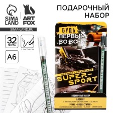Set of Notepad A6, 32 sheets and handle write-stand 