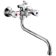Fashun A2211 bath mixer, two -wound, pour 330 mm, with a shower set, chrome