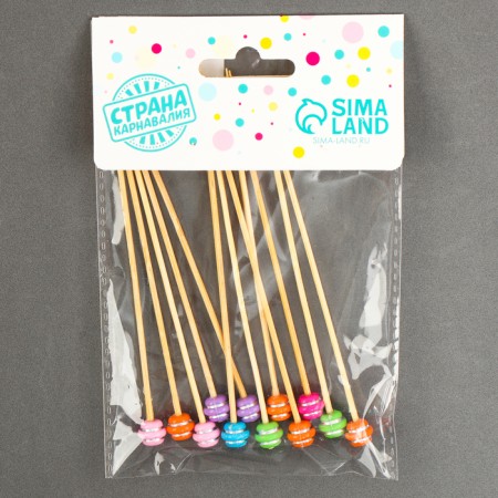Wooden skewers "sweets", 12 cm, set of 12 pcs.-2