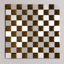 Self-adhesive panel 30*30cm mosaic cage gray-gold