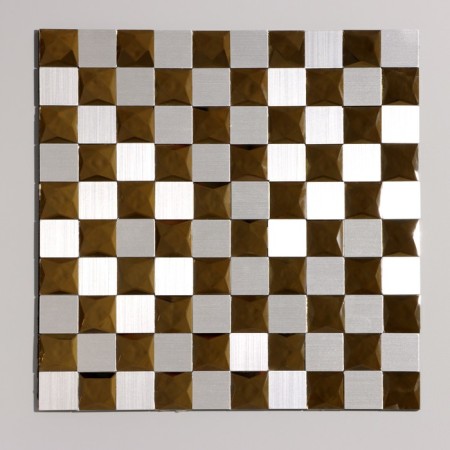 Self-adhesive panel 30*30cm mosaic cage gray-gold