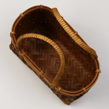 Wicker basket, 25.5 x 15 x 18/31 cm, sequoia-2