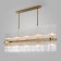 Suspended Bogate’s Allure 486/10, E14, 10x60W, 1200x170 mm, brass color