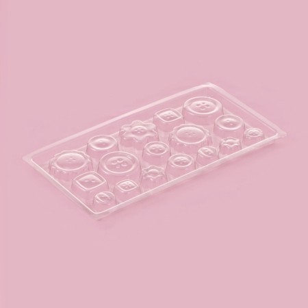 Form for chocolate and sweets "buttons", 22 × 11 cm, 17 cells, color transparent-3