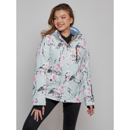 Ski jacket female, size 42, turquoise color-3