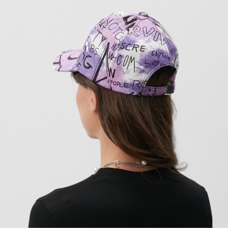 Minaku cap with inscriptions, lilac color, rr 58-2