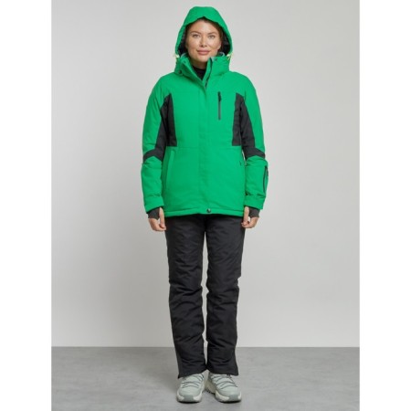 Ski costume female winter, size 50, green color