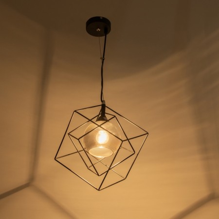 Causa "Cube in Cuba" 1x60W E27 Black 35x35x40 (100) cm-2