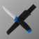 Tourist knife "Ural", blade 10cm, blue, scabbard plastic