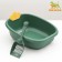 Toilet without an side 41 x 33.5 x 15.5 cm, green