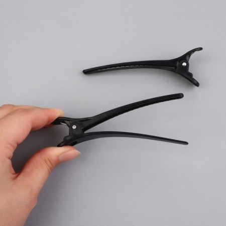 Hair clips, set - 6 pcs, 10.5 cm, black color-2