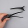 Hair clips, set - 6 pcs, 10.5 cm, black color