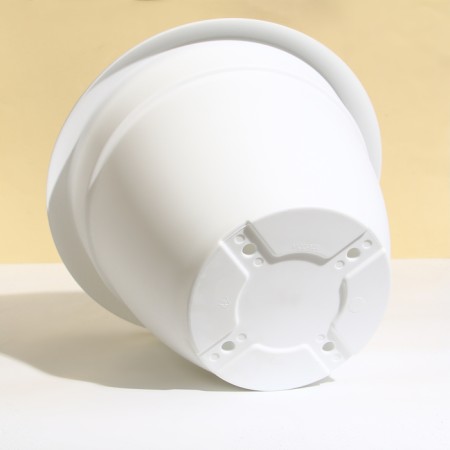 Flower pot, d = 35 cm, 12 l, plastic, white-1