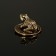 Koshelki souvenir "Toad on the coin", brass, 1x1.2x1.6 cm