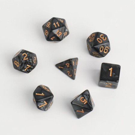 A set of cubes for D&D (Dungeons and Dragons, DND), series: d & D, "Game time. Purley", 7 pcs-1