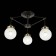 Ceiling EVOLUCE lamp. Sle110302-03. Stricce. 3x60 watts, E27, 59x59x36 cm, black color, bronze