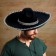 Carnival hat "Sombrero", black color