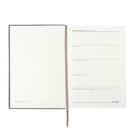 Dated 2025 diary, Escalada, A5+ 176 sheets, integral cover, artificial leather, foil embroidery, liesse, block 80 g/m2, brown-6
