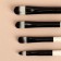 A set of makeup brushes "stripes", 8 objects, a lightning cover, white/black color