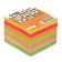 Block with a sticky edge of 51 mm x 51 mm, 400 sheets, pastel/fluorescent, 7 colors