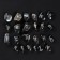 Runes for fortune telling "Scandinavian", 25pcs, obsidian