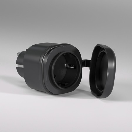 Smart outlet Elektrostandard, 59x59x95 mm, black color-1