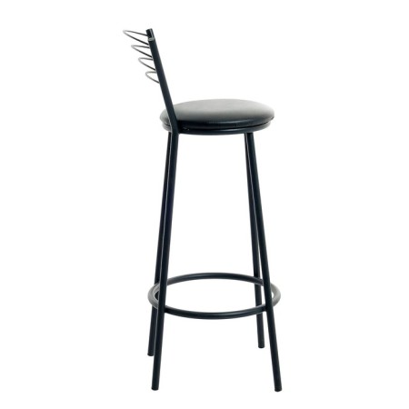 Barring stool "Tall" with a back, black/black-2
