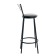 Barring stool "Tall" with a back, black/black