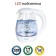 Electric kettle ECON ECO-1739KE, 2200W, glass, 1.7 l, white color