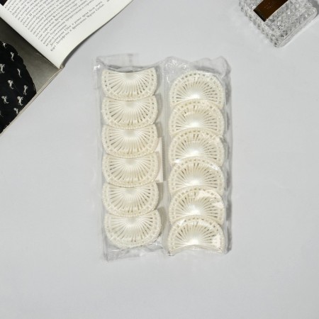 Hair crab "Fog" fan, 6 cm, white-2