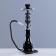 Hookah "Bear", 45 cm, 1 tube, dark blue flask, black mine