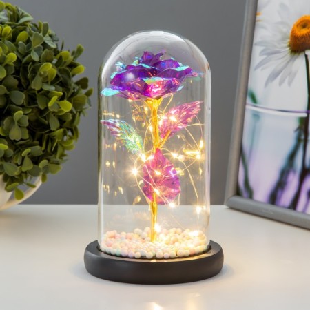 Nightlight "Color Flower" LED from batteries 3haaa 11x11x20 cm-1