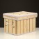 Folding box for storage, 28x38 cm N 23 cm, bamboo, lining, fabric, mix