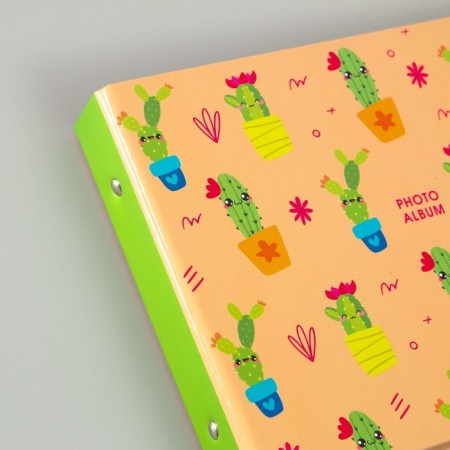 Photo album 25 sheets (corners+rings) "Cacti in pots" 27x19 cm-6