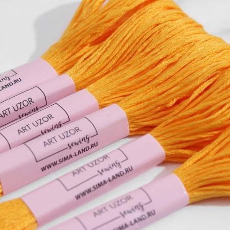Muline threads, 8 ± 1 m, color dark yellow No. 742-2