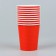A single -single glass, plain, red color, 205 ml