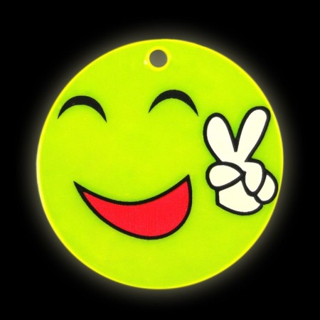 The reflective element "Smiley. World ", bilateral, d = 5.3 cm, yellow color-3