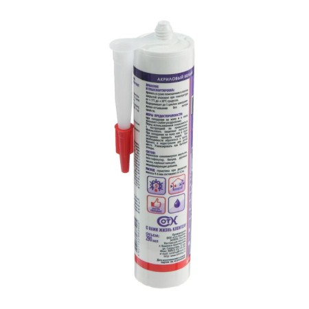 Sealant Ecolux, acrylic, universal, white, 290 ml-2