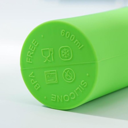 Water bottle "Siley", 450 ml (silicone housing), Mix color-6