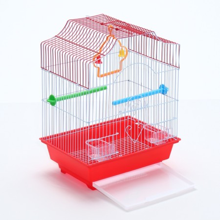 Poultry cell equipped BD-1/4F, 30 x 23 x 39 cm, red (packing 12 pcs)-4