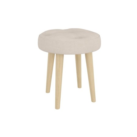 Bange-Taburetka "Oreo", 390 × 390 × 480 mm, velor, vanilla color-1
