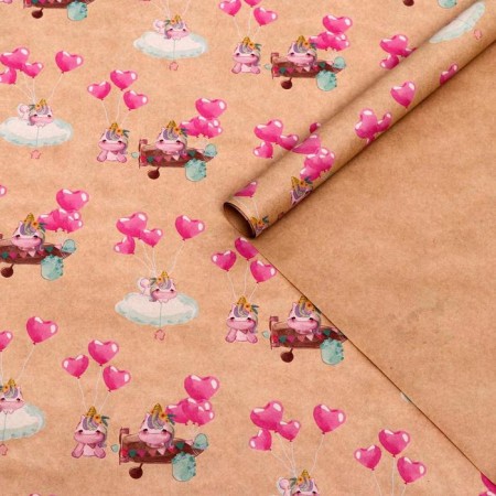 A set of craft paper with the seal "Unicorns", 3 sheets, 70 x 100 cm-3