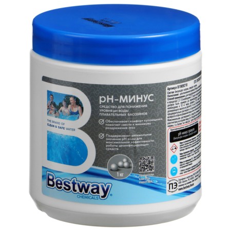 Remedy in granules to lower the pH level in pools