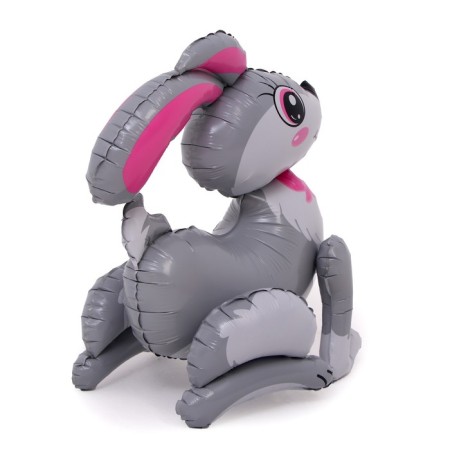 Foil ball 20 "Funny bunny, gray, under the air-2