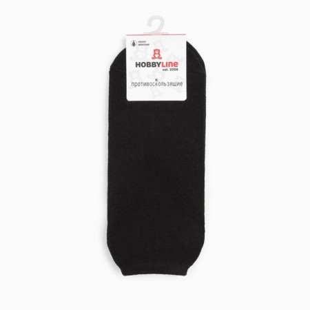 Women's socks anti-slip, black color, size 23-25 ​​(36-40)-5