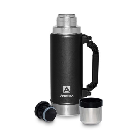 Thermos "Arctic. UAZ", 1.25 l, with a pen, retains heat 40 hours, black-3