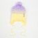 Hat for girls, yellow/lilac color, size 53-56 cm