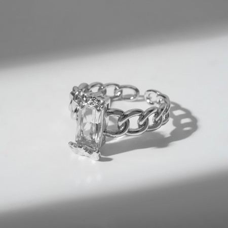 Ring "Fantasy" Mirage, white color in silver, dimensionless-1