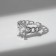 Ring "Fantasy" Mirage, white color in silver, dimensionless