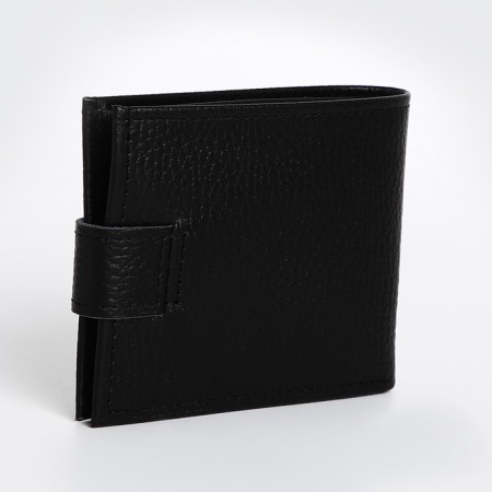Women's wallet on the button, Textura, black color-2